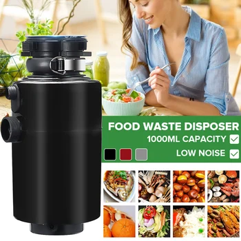 

Kitchen Food Garbage Processor Disposal Crusher 3800rpm Food Waste Disposer 900ml Stainless steel Grinder Air Switch 560W 220V