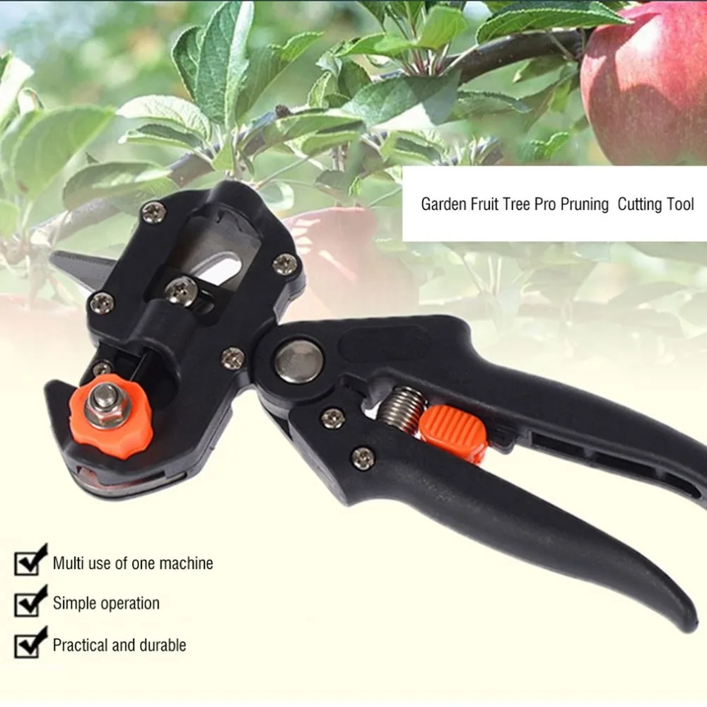 Садовые ножницы для фруктовых деревьев, профессиональные ножницы для прививки, режущий инструмент, ножницы, секатор+ 2 лезвия, садовые инструменты, набор