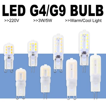 

G9 LED Bulb 3W Dimmable LED Lamp G4 220V Bombillas Candle Light g9 Corn Bulb 5W Lampada LED Light Replace Halogen Lamp 2835SMD