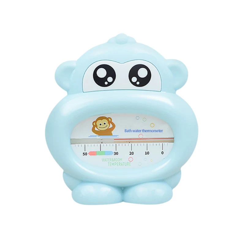 Monkey Blue A ABS Милая мультяшная обезьянка форма Младенцы ребенок душ воды термометр высокого качества для купания сплошной цвет температура тестер - Цвет: Monkey Blue A