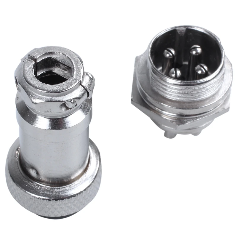 

M16 4Pins 400V Screw Type Electrical Aviation Plug Socket Connector