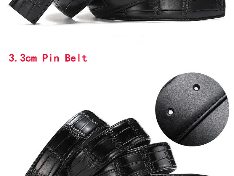 Deepeel 1 шт. 3.3cm-3,7 cm* 105-150cm Мужская пряжка Автоматическая пряжка гладкая Пряжка ремень тело Крокодил шаблон Безголовый BeltYK723
