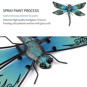 

Dragonfly Wall Hanging Metal Dragonfly Wall Artwork For Garden Decoration Miniaturas Animal Outdoor Statues Sculptures For Yard