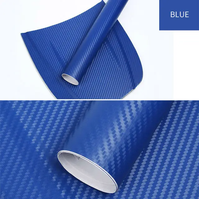 3D Colored Carbon Fiber Sticker Roll Film Wrap Car Motorcycle Universal