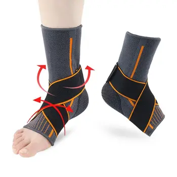 3D Weven Elastische Enkelbrace Compressie Ondersteuning Mouw Fitness Sport Hak Protector Met Elastische Band Pijnbestrijding Herstel