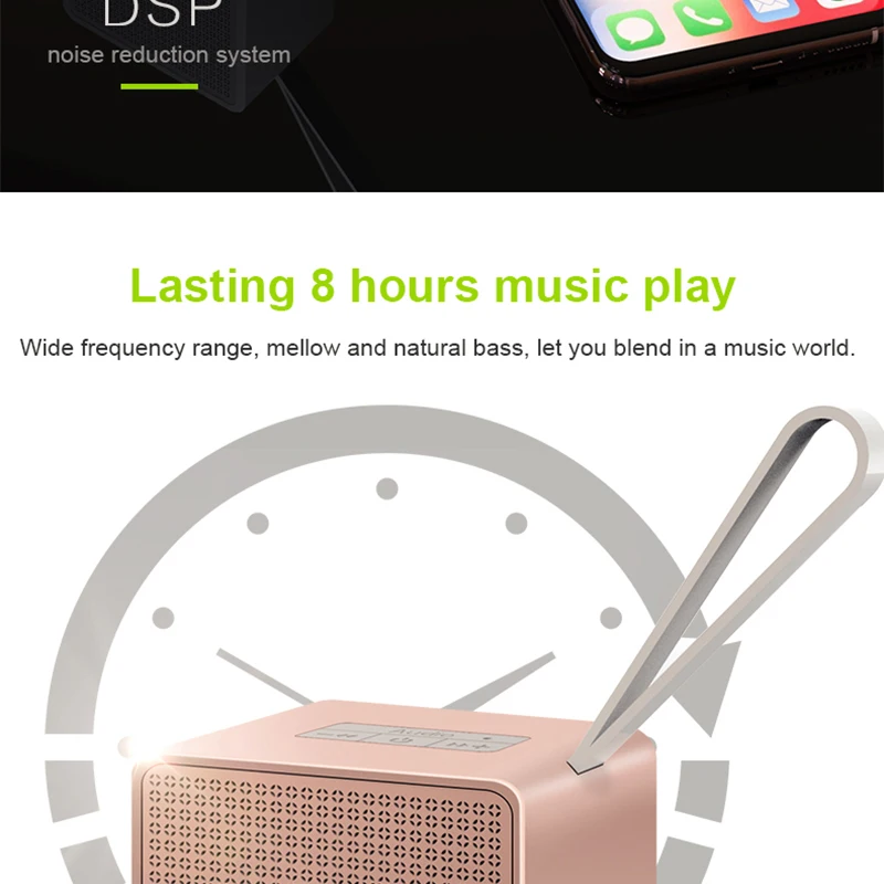 EWA A105 Bluetooth динамик портативный металлический HIFI динамик s TWS беспроводной музыкальный плеер Сильный Звук SD карта воспроизведения динамик