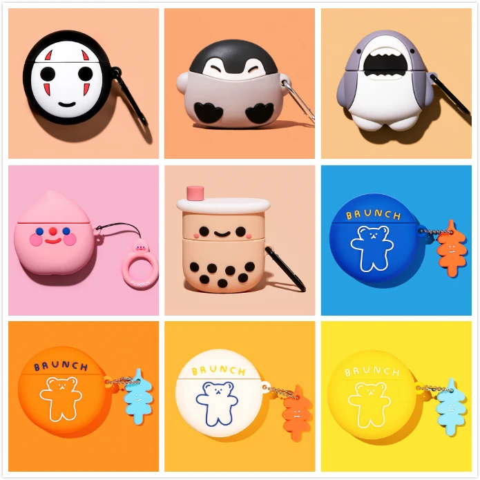 

3D Earphone Case for Huawei Freebuds 3 Case Silicone Cute Toast Dog Cartoon Cover for Huawei Freebuds 3 Pro Cases with Keychain