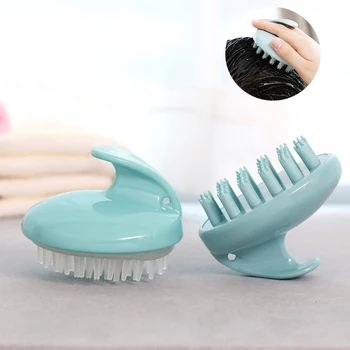 

2019 1 Pcs Shampoo Brush Hair Scalp Cleaning Massage Brush Soft Hair Silicone Comb