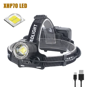 

Super Bright 18650 XHP70.2 USB Rechargeable LED Headlamp XHP70 Headlight Hunting Fishing Cycling Lanterna Waterproof Head Torch