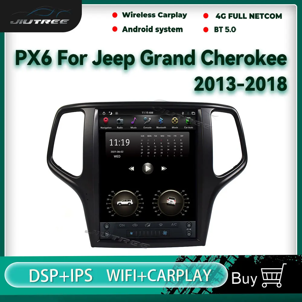 Автомагнитола PX6 2 Din Android для Jeep Grand Cherokee 2013-2018 автомобильный монитор стерео