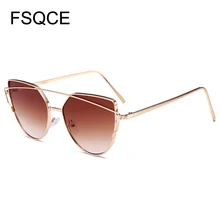 Женские Ретро очки кошачий глаз солнцезащитные очки Брендовые дизайнерские металлические женские поляризационные солнцезащитные очки с градиентом рамы Солнцезащитные очки Oculos De Sol UV400 Kawaii