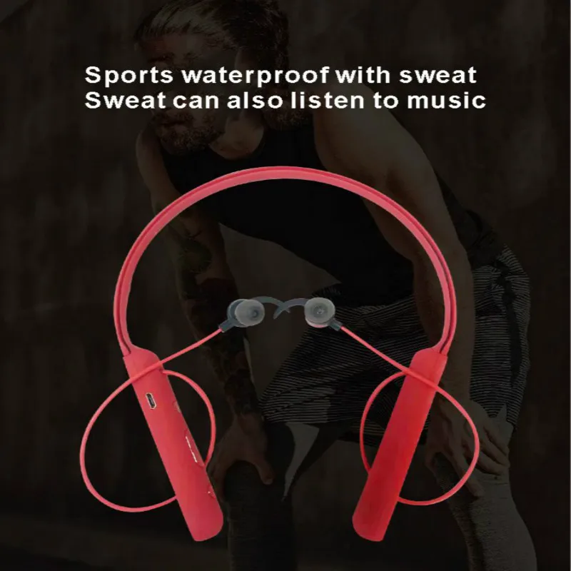 TWS Bluetooth 5 0 Neck hanging Earphone Stereo Wireless Earbus HIFI Sound Sport Earphones Handsfree with Mic Headset for iphone