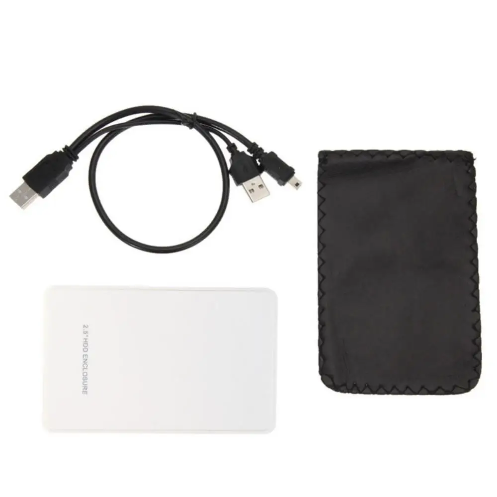 USB 2,0 SATA 2," дюймовый жесткий диск Внешний корпус HDD мобильный диск Коробка Чехол - Цвет: Белый