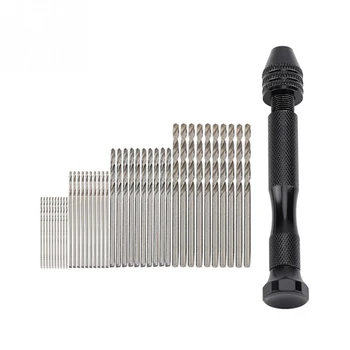 

Drill Set With Bits Portable Manual Rotary Wood Plastic Drilling Tool For Diy Craftwork Hand Dill