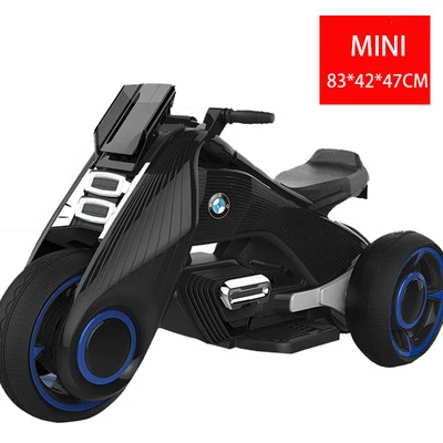 Детский Электрический мотоцикл, трехколесный велосипед, детская игрушка, зарядка с двойным приводом, для девочек и мальчиков, детская коляска, для езды на автомобилях, для активного отдыха - Цвет: MINI-black