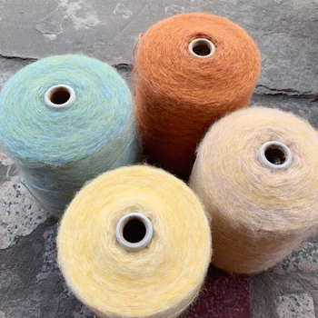 

500g Shiny Gold Silk Wool Mohair Yarn Soft Baby Cashmere 25% Wool Scarf Sweater Hand Knitting Needle Thread Crochet Hats Yarn