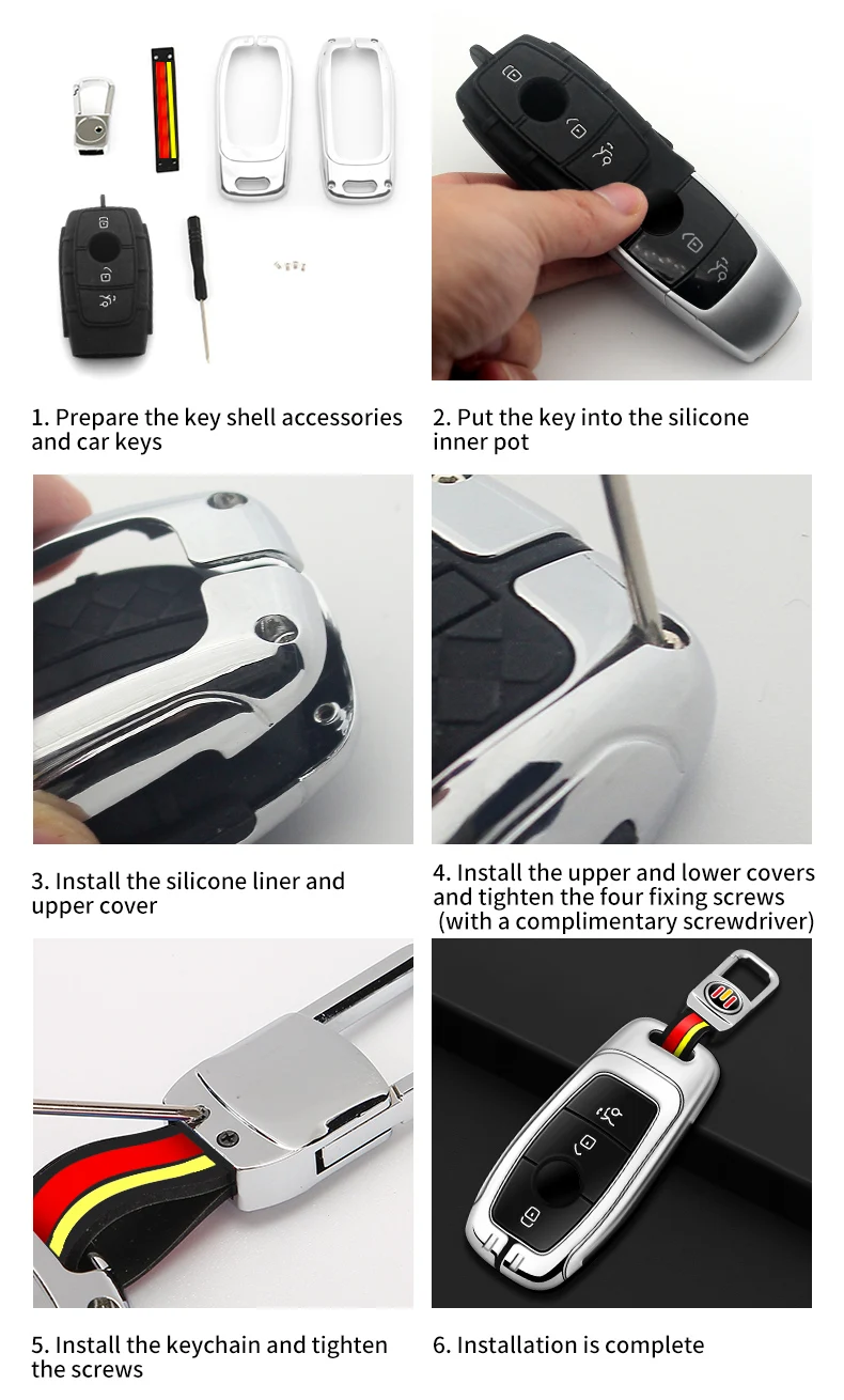 Portachiavi in metallo con telecomando per auto portachiavi per Mercedes Benz classe A C E S classe G GLC CLE CLA GLB GLS W177 W205 W213 W222 X167 borsa AMG 21 Portachiavi in metallo con telecomando per auto portachiavi per Mercedes Benz classe A C E S classe G GLC CLE CLA GLB GLS W177 W205 W213 W222 X167 borsa AMG - H7e476629e10e4291a9bf552ff6dd6a37C