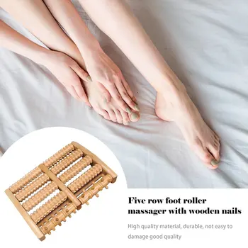 

Five Rows Of Foot Roller Massager With Wooden Nails Foot Massage With Wooden Massager Foot Massage Wood
