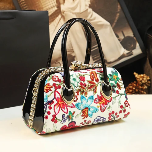 Bolso De Charol De Lujo Para Mujer, Bolso De Mano Rojo Con Asa Superior De Marca Famosa, Bolso De Mano De Boda, Bolso De Hombro De Mensajero, Nuevo - AliExprs 1524