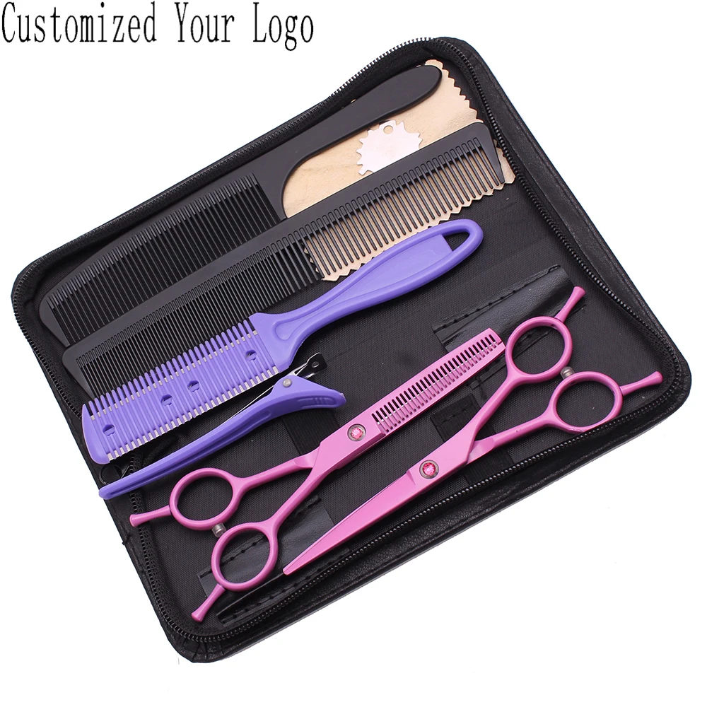 Ножницы для красоты 5 &quotиз нержавеющей стали Заказные филировочные ножницы с