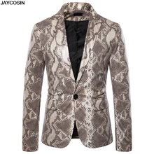 KLV, новинка, хит, пиджак, очаровательный, мужской, Повседневный, приталенный костюм, на одной пуговице, бизнес пальто, куртка с рисунком змеи на спине, блуза, формальный пиджак для мужчин 9916