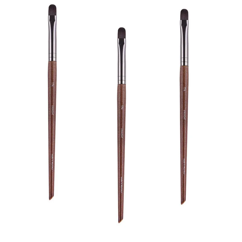 Кисть для макияжа с деревянной ручкой #174 маленькая кисть консилера