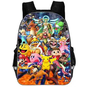 

Cute Anime Cartoon Pikachu Backpack Pokemon Cosplay Printing Backpacks School Bags Teenager Girls Boys Mochila Feminina bag