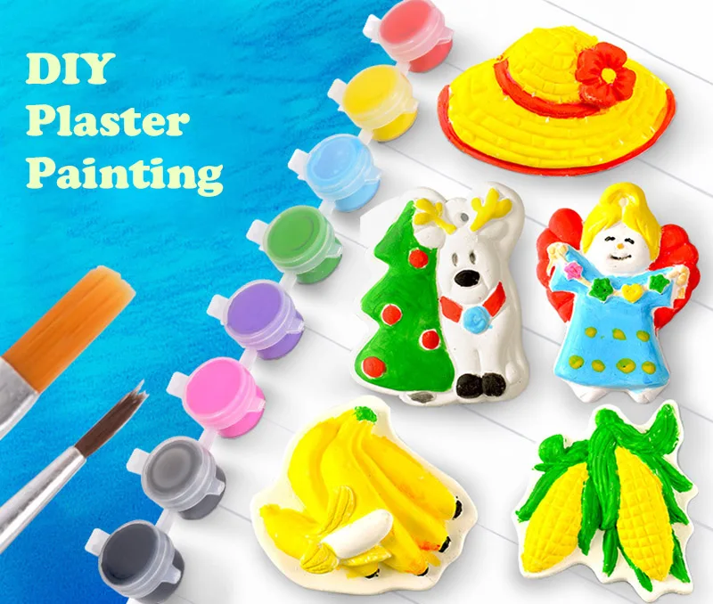 Детская штукатурка краски ing игрушки DIY окраска краска ed граффити наборы ребенок ручной работы красочная краска материал, инструменты для обучения детей