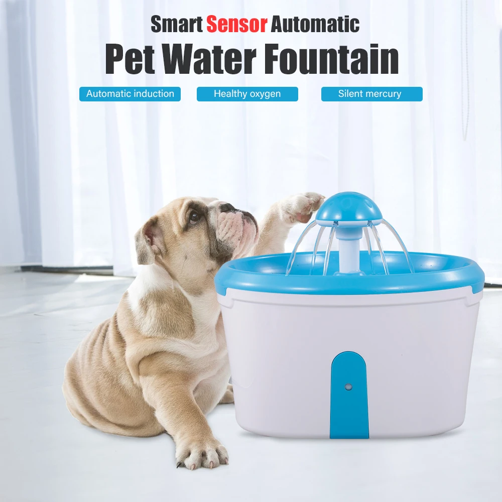 

Automatic Pet Water Fountain Intelligent Sensor Silent Pet Drinking Water Dispenser Pet Feeder Bowl with LED Light Induction
