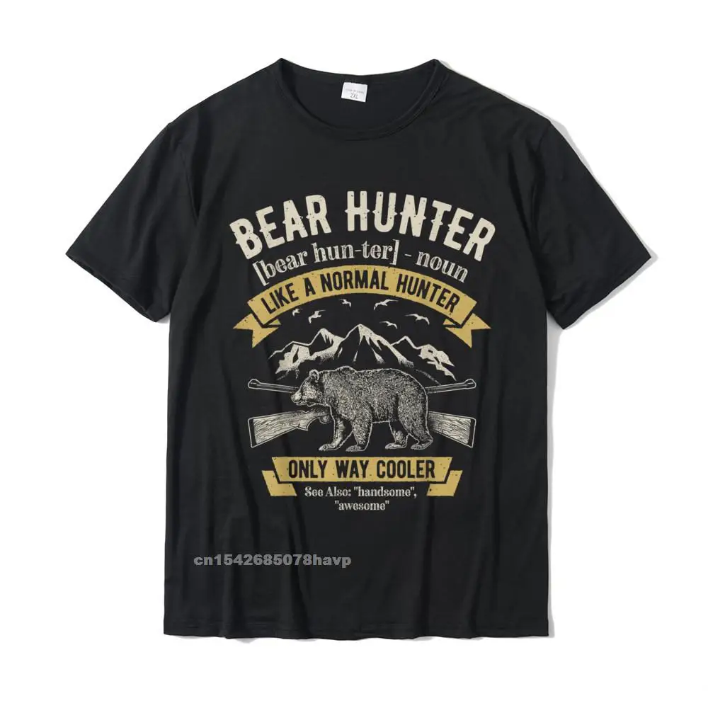 Cool Short Sleeve Tops & Tees Father Day Crewneck 100% Cotton Men's T Shirts Normal Cool Tops Shirts 2021 Popular Bear Hunter T shirt Vintage Hunting Funny Hunters Definition T-Shirt__2922.Bear Hunter T shirt Vintage Hunting Funny Hunters Definition T-Shirt  2922 black.