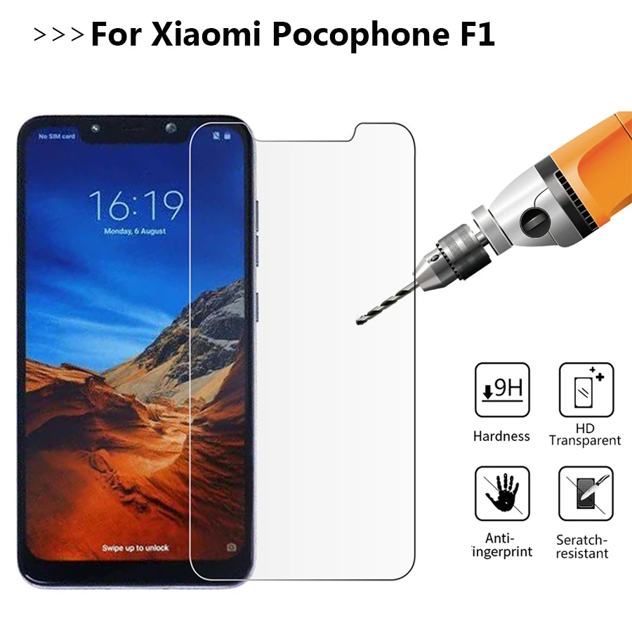 Защитное стекло для Xiaomi Pocophone F1, закаленное стекло для экрана Xiaomi Pocophone F1, пленка для Poco F1, стеклянная крышка