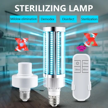 

UV Ultraviolet Germicidal Lamp UV Sterilizer Disinfection Light E27 60W Ozone Sterilizer Bacterial Dust Mite Eliminator Lamp
