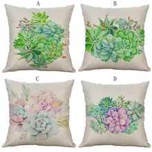 Автомобильная подушка льняная смесь наволочка 45x45 см простой льняной креативный милый чехол для подушечки в машину простой стиль W917