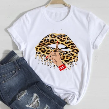 T shirts Women Make Up Crown Fashion 90s Trend 2021 Spring Summer Clothes Graphic Tshirt