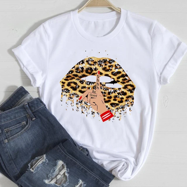 T shirts Women Make Up Crown Fashion 90s Trend 2021 Spring Summer Clothes Graphic Tshirt Top