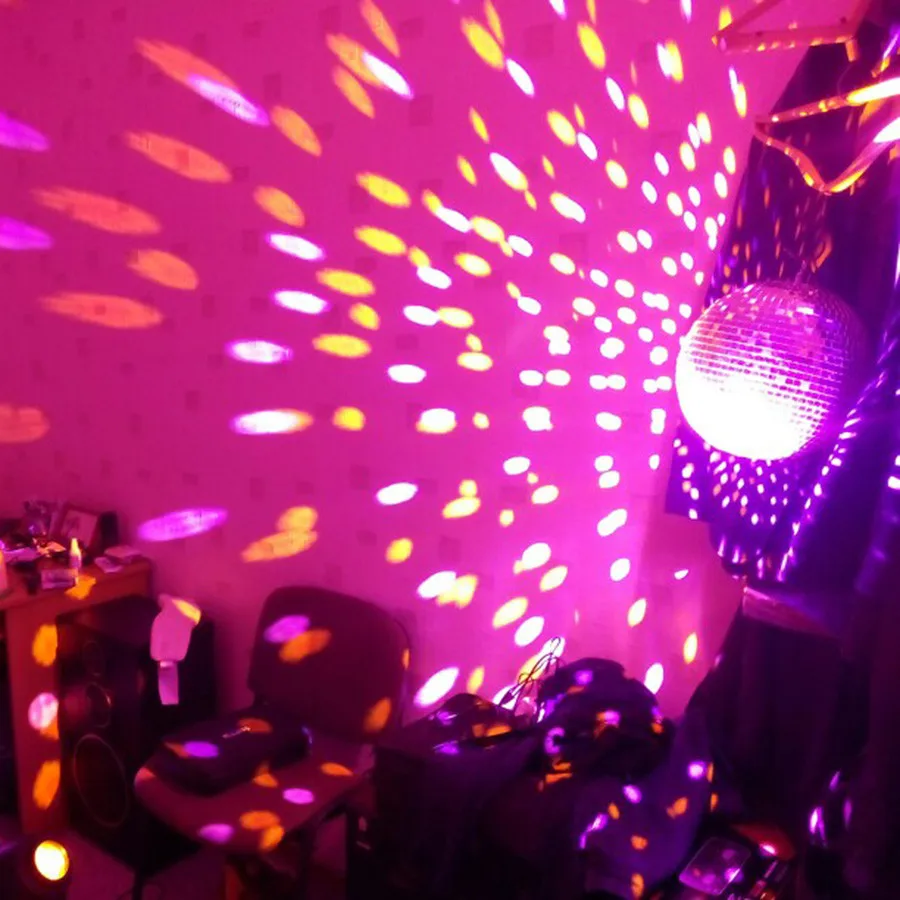 Disco Mirror Ball 20CM 25CM Glass Rotating Mirror Ball Motor Reflection Mirror Disco Ball For KTV Bar Holiday Party Christmas With RGB Spotlight