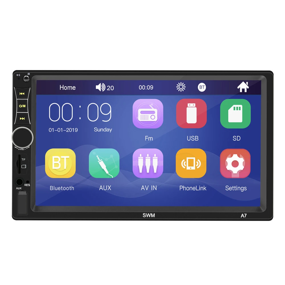 7 дюймов Автомобильный MP5 плеер Bluetooth стерео USB AUX FM сенсорный экран дистанционное управление радио Новое поступление