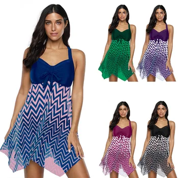 

Ruched Center Two-pieces Suit Two Piece Tankini Set Girls Swimwear Plus Size Swim Set 2020 New Summer Modest Outfit Beachwear
