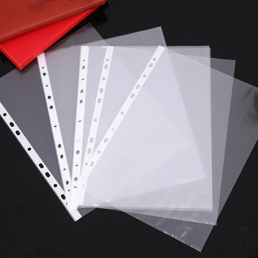 Фото 100 шт Ультратонкие защитные прозрачные листы для документов формата А4 с 11