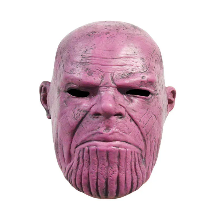 6 стилей Thanos Infinity Gauntlet War косплей маски Мстителей светодиодный свет латексные перчатки Хэллоуин Вечерние Маски танос шлем опора - Цвет: Helmet2