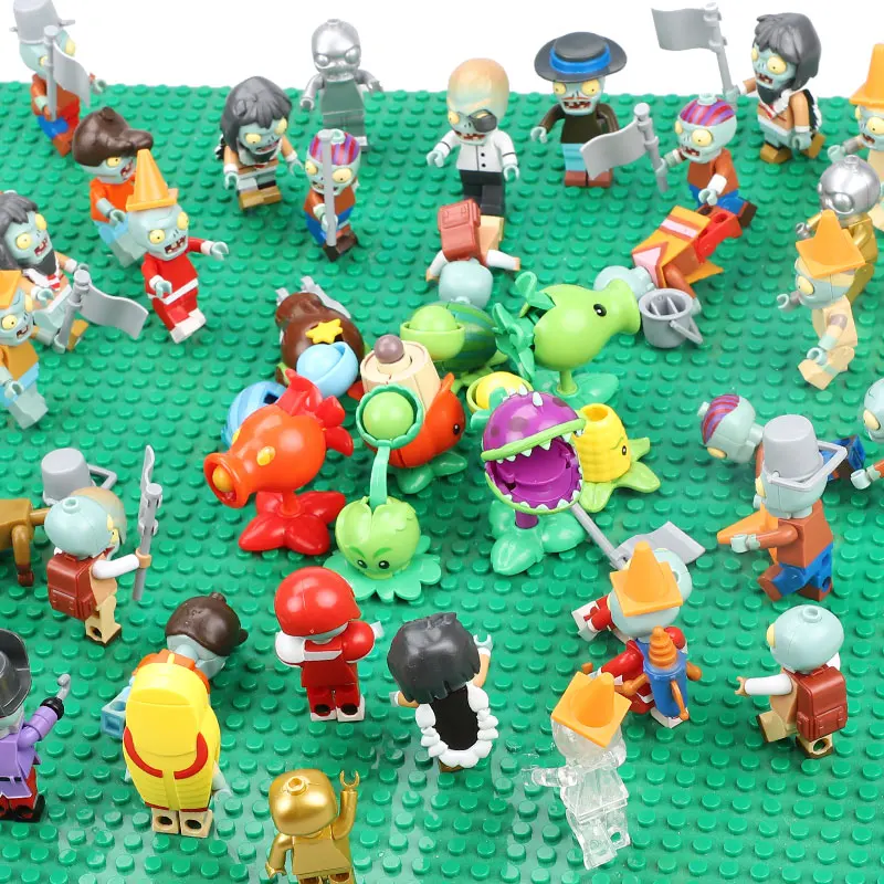 Plants vs Zombies Figures Building Blocks PVZ Action Figures Compatible With LegoED Game Brick Toys For Children Collection Toys