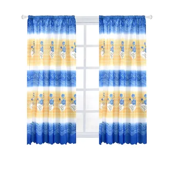 

Tulle Curtains Living Room Window Curtains Salon for Bedroom Voile Tulip Flowers Printed Balcony Sun Shading Translucent