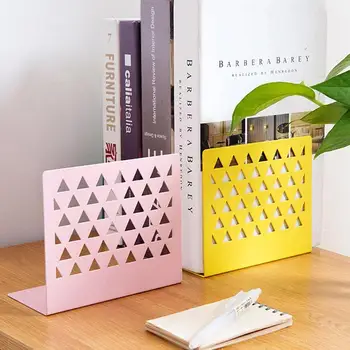 

1pc Book Stand Desktop Textbook File Storage Candy Color Iron Book Stand Office Stationery