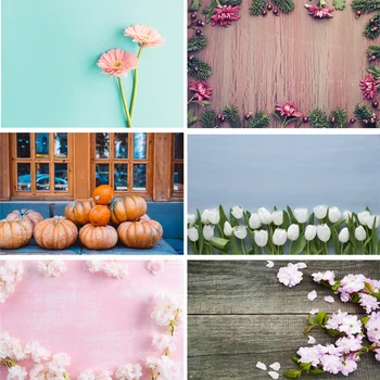 

Vinyl Custom Photography Backdrops Prop scenery+ Flower and Wooden Planks Theme Photography Background 190117SK-00024
