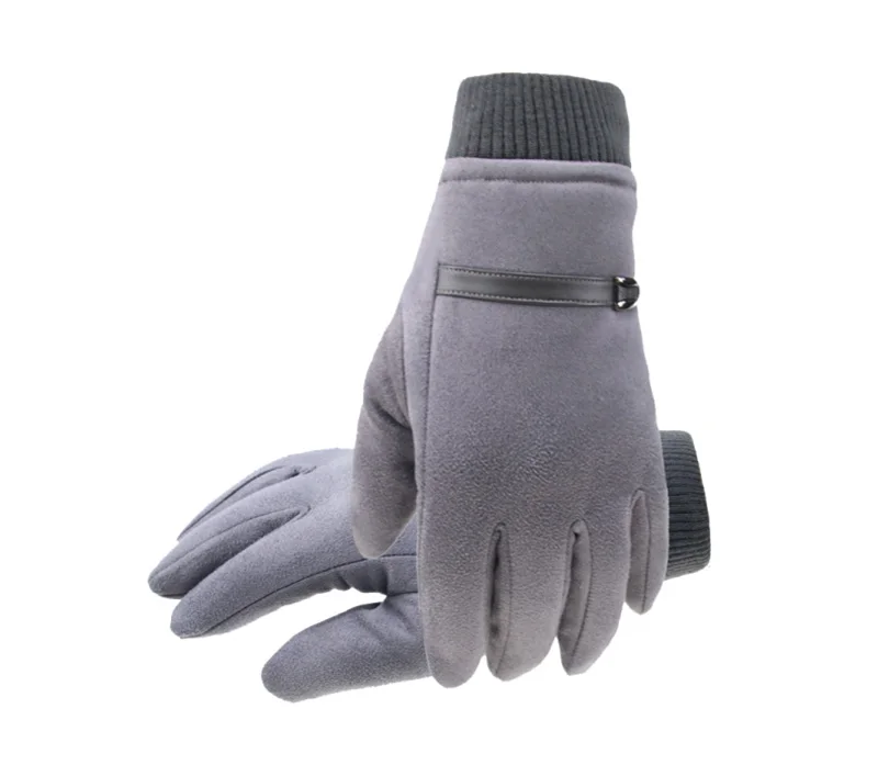 Замшевые мужские перчатки зимние сохраняющие тепло сенсорный экран Ветрозащитный Толстый кашемир Guantes вождения противоскользящий для улицы мужские перчатки кожа
