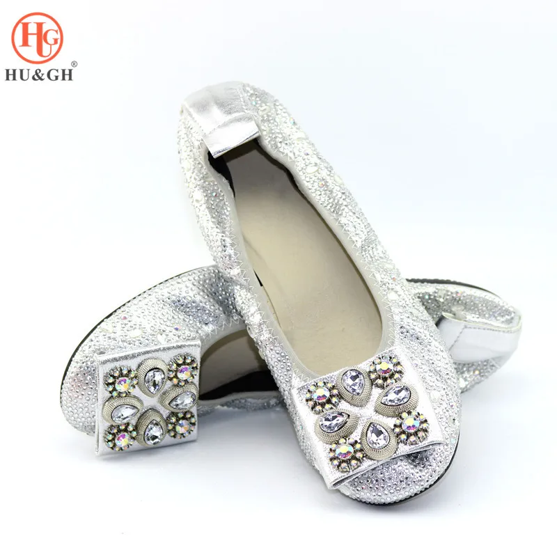 

2020 Italy New Designs Women Foldable Ballet Flats Ladies Flats Large Size 44 Pointed Toe African Women Comfortable Flats Shoes