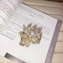 Аксессуары для самостоятельной сборки, стиль, Модная европейская версия лотоса, элегантная жемчужная брошь высшего класса, брошь, элегантный корсаж