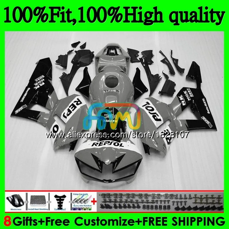 

Injection For HONDA CBR600 RR CBR600RR F5 13 14 15 16 17 146BS.26 CBR 600RR 600 RR 2013 2014 2015 2016 2017 Fairing Repsol grey