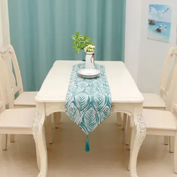 

tablecloth High-grade Linen Table Flag Leaves Print Table Cloth Table Runner leaves print Home Decoration