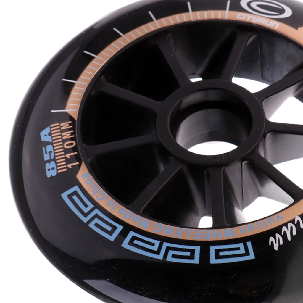 1 pcs Inline Roller Skate Wheel Replacement Skating Accessory Durable High Elastic Wear-resistant Sports Equipment 90/100/110mm